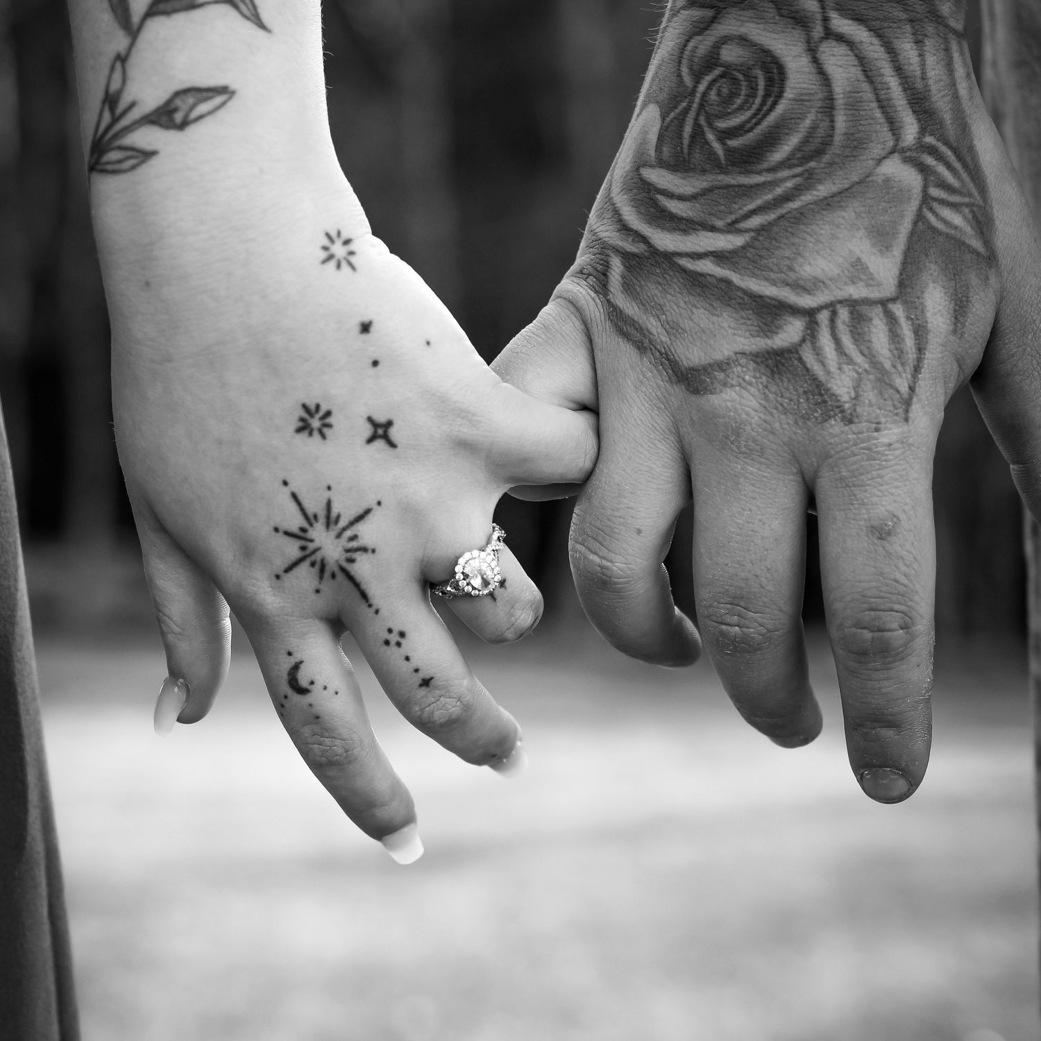 Romantic couple portrait in scenic location