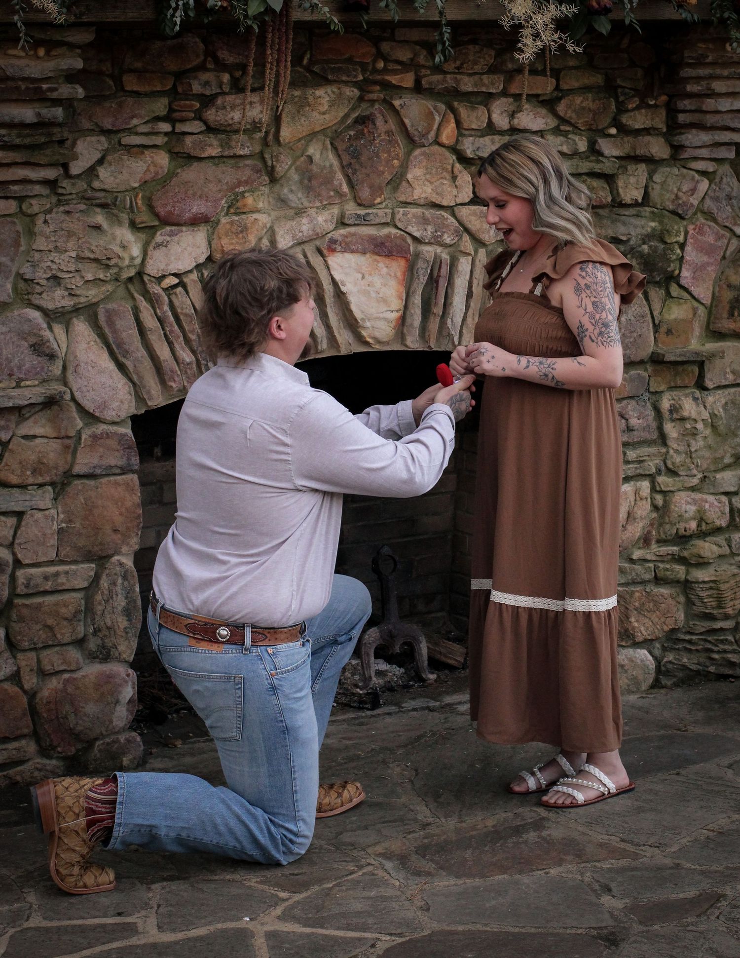 Intimate engagement photography