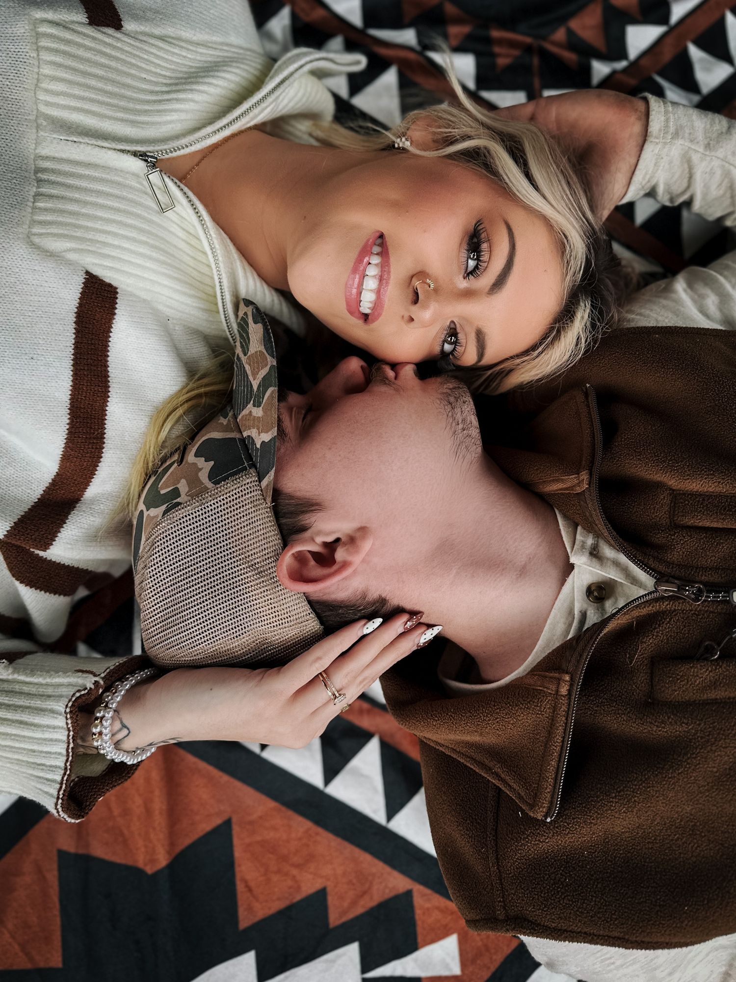 Outdoor couple session at golden hour