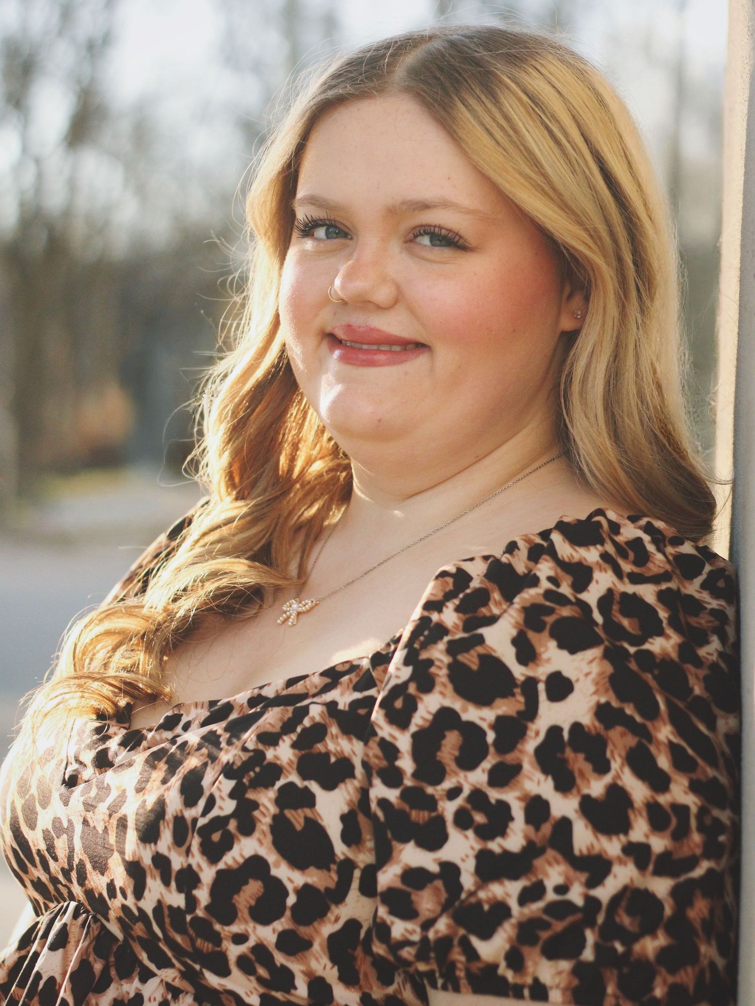 Outdoor portrait with warm golden tones