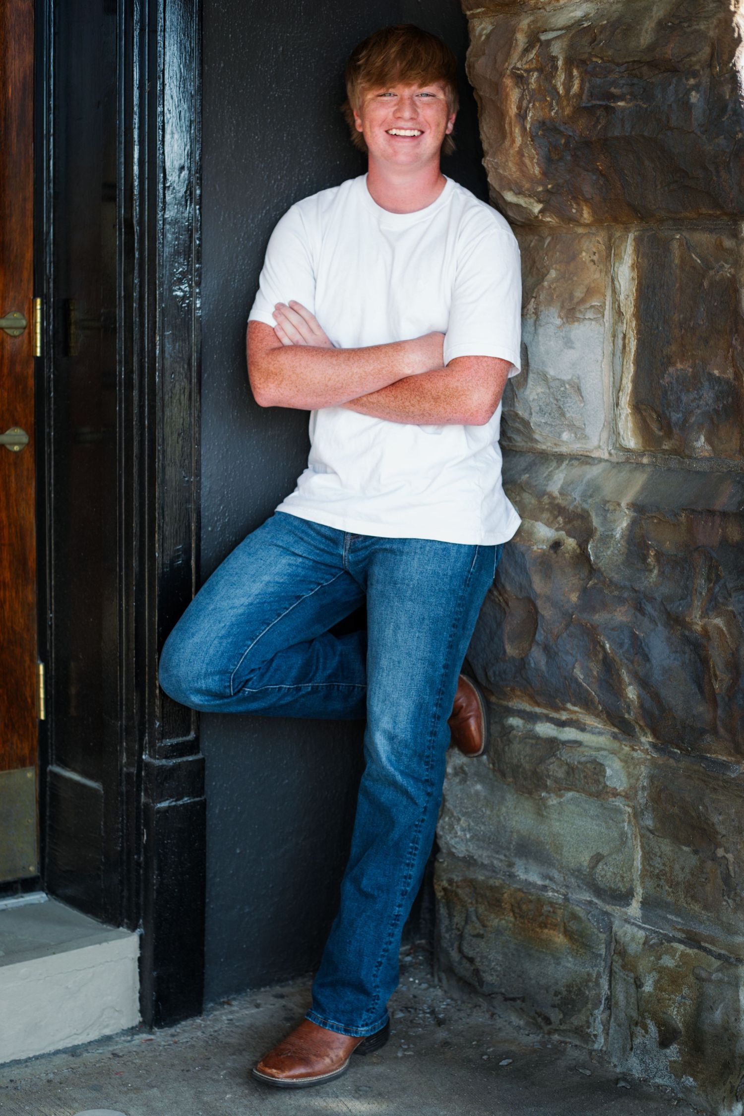 Senior portrait with soft natural lighting