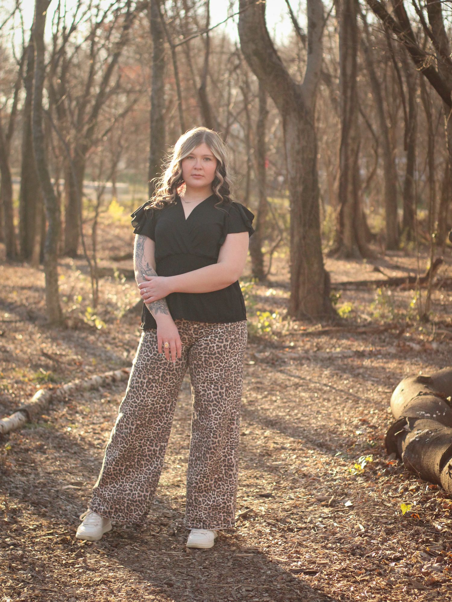 Senior photos in natural outdoor setting