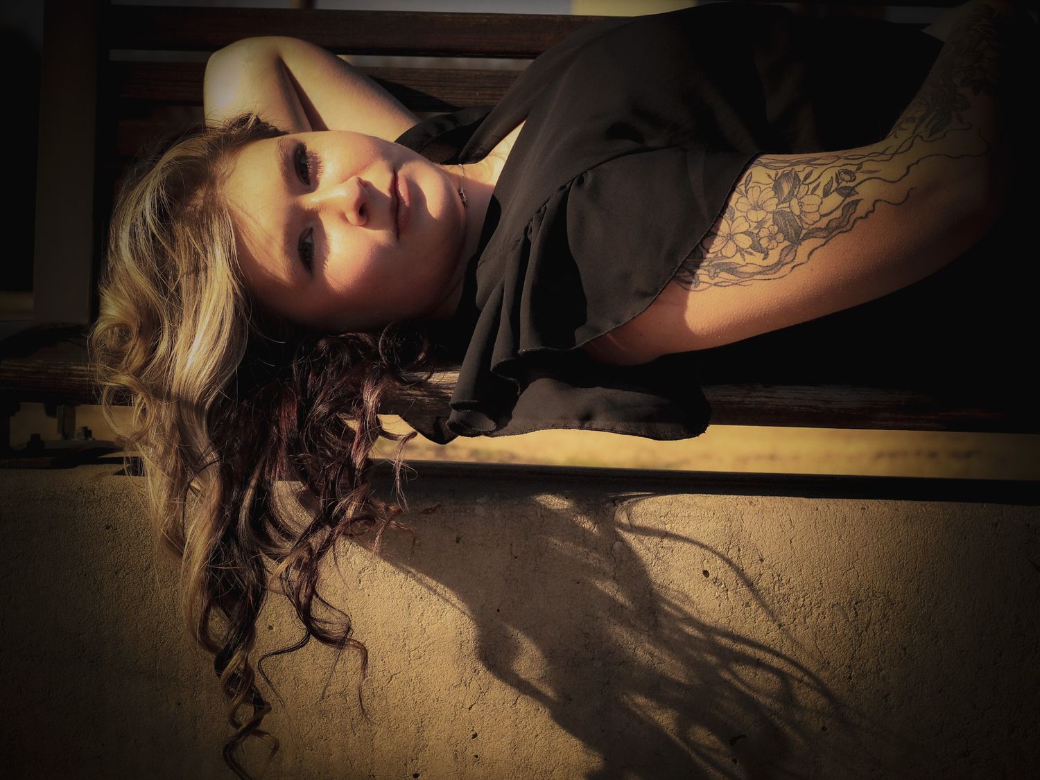 High school senior portrait outdoors
